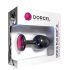 Dorcel Geisha Plug Ruby M - czarny korek analny z różowym kamieniem