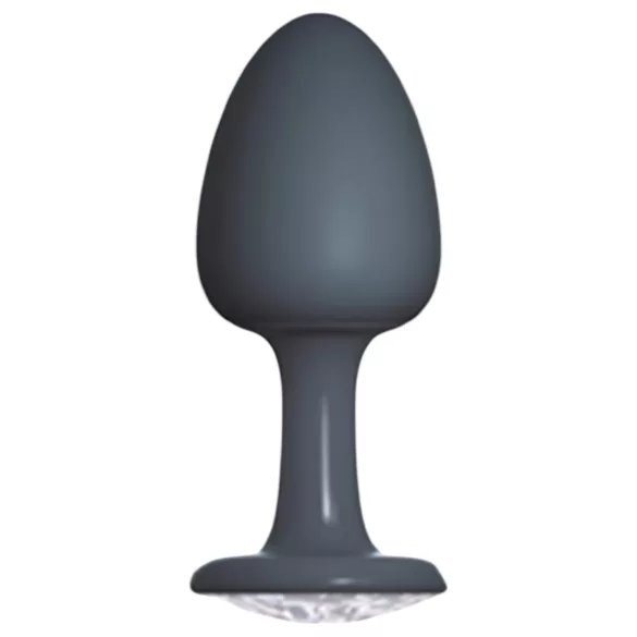 Dorcel Geisha Plug Diamond L - czarny anal plug z białym kamieniem