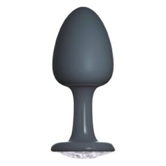  Dorcel Geisha Plug Diamond L - dildo analne z białym kamieniem (czarny)