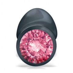   Dorcel Geisha Plug Ruby L - różowe dildo analne z kamieniem (czarne)