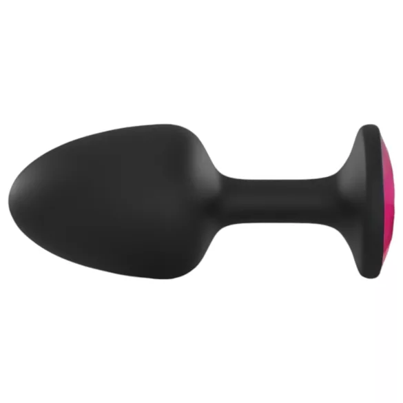 Dorcel Geisha Plug Ruby L - czarny analny plug z różowym kamieniem