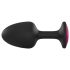 Czarny korek analny Ruby L z różowym kamieniem - Dorcel Geisha