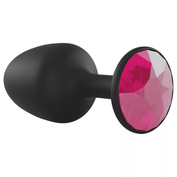 Dorcel Geisha Plug Ruby L - czarny analny plug z różowym kamieniem