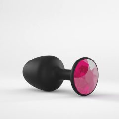   Dorcel Geisha Plug Ruby L - różowe dildo analne z kamieniem (czarne)