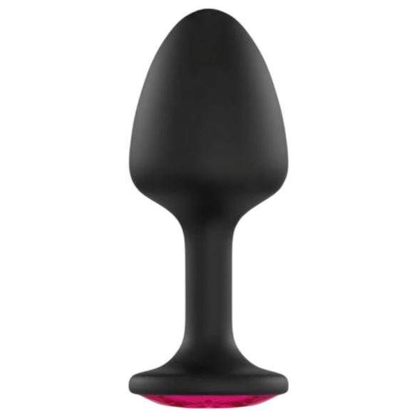 Dorcel Geisha Plug Ruby XL - czarna analna zatyczka z różowym kamieniem