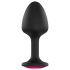Dorcel Geisha Plug Ruby XL - czarna analna zatyczka z różowym kamieniem