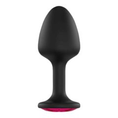   Dorcel Geisha Plug Ruby XL - różowe dildo analne z kamieniem (czarne)