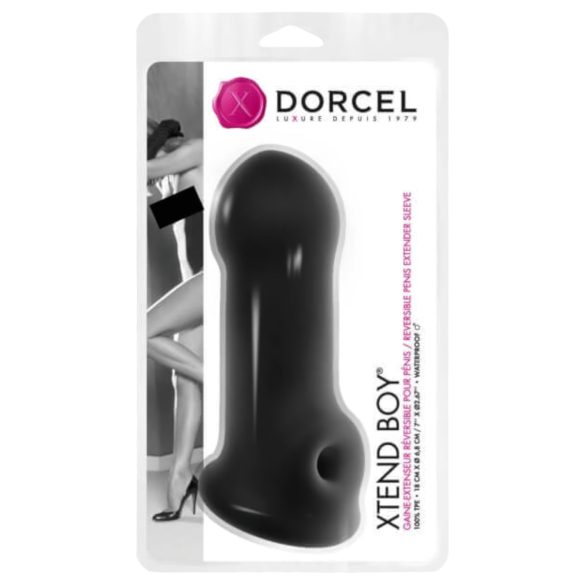 Dorcel Xtend Boy - silikonowy nakładka na penisa (czarny)