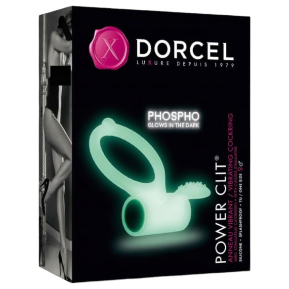 Dorcel - świecący pierścień wibracyjny (biały)