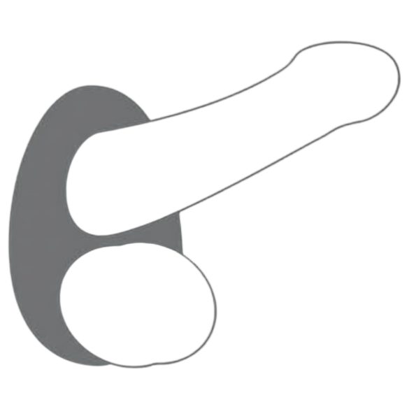 Dorcel - pierścień na penisa - elastyczny silikon - szary
