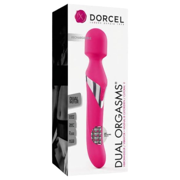 Dorcel Dual Orgasms - różowy masażer wibracyjny 2w1, akumulatorowy