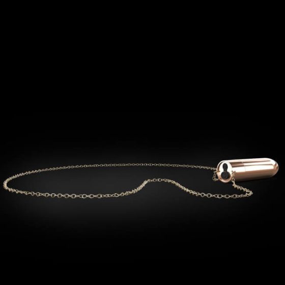 Dorcel - ładowalny, wodoodporny naszyjnik z wibratorem (różowe złoto)
