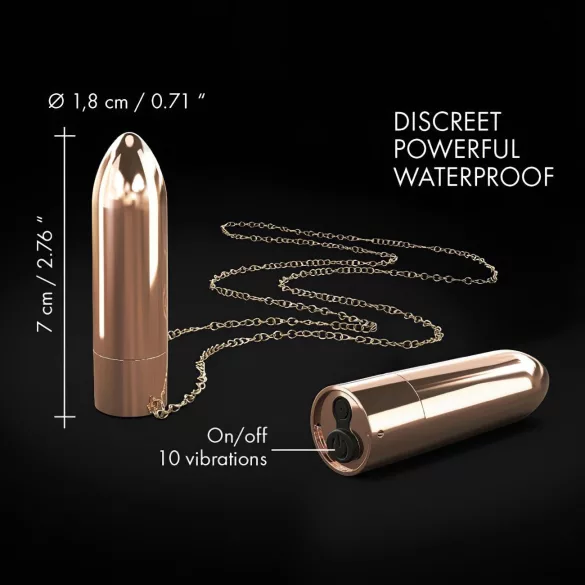 Dorcel - wodoodporny naszyjnik wibrator z akumulatorem (rosegold)