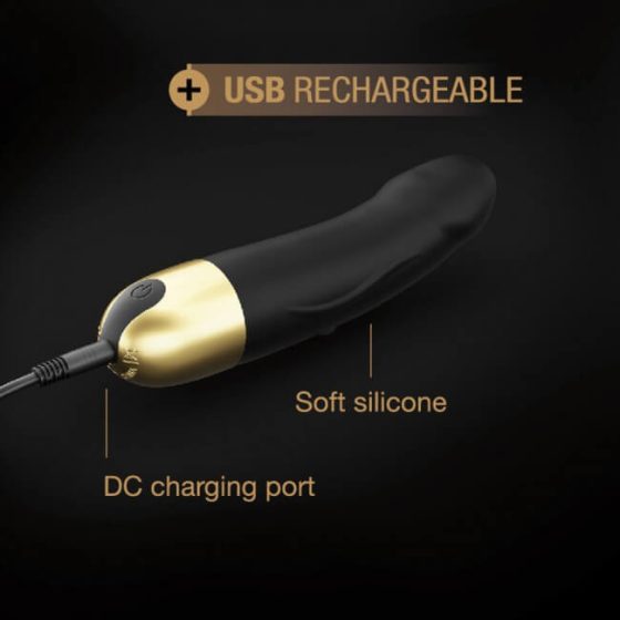 Dorcel Real Vibration S 2.0 - wibrator akumulatorowy (czarno-złoty)
