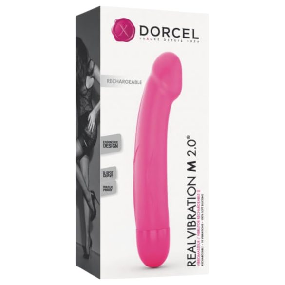 Dorcel Real Vibration M 2.0 - różowy wibrator akumulatorowy