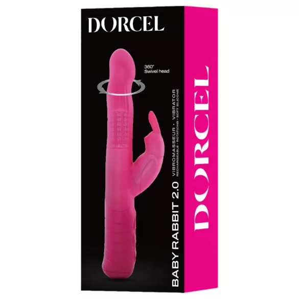 Dorcel Baby Rabbit 2.0 - ładowany wibrator z uchwytem (różowy)