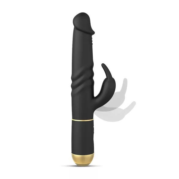 Dorcel - wibrator króliczek z funkcją posuwu i stymulatorem łechtaczki - czarny