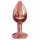 Diamentowy plug S - aluminiowy wtyk analny - mały (różowozłoty)