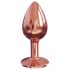 Diamentowy plug S - aluminiowy wtyk analny - mały (różowozłoty)