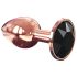 Diamentowy plug S - aluminiowy wtyk analny - mały (różowozłoty)