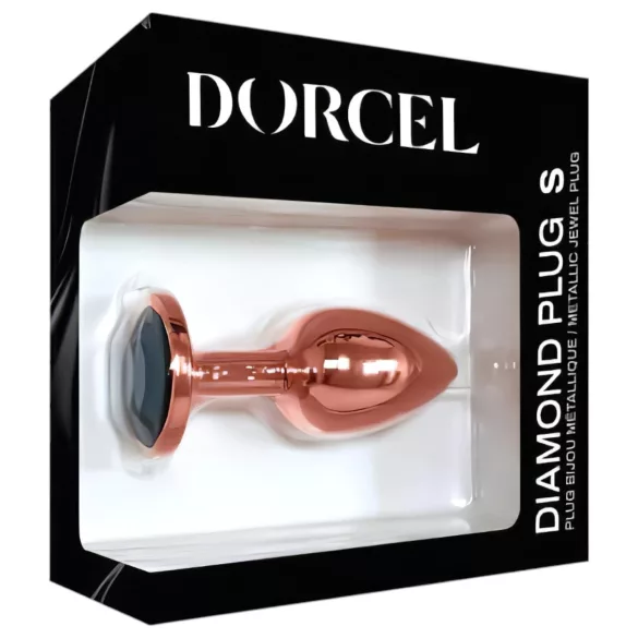 Dorcel Diamond Plug S - aluminiowy korek analny - mały (różowe złoto)