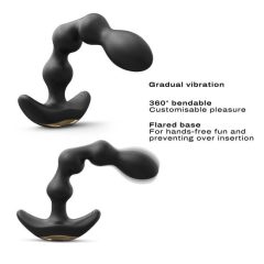   Dorcel Flexi Balls - bezprzewodowy, sterowany radiowo wibrator analny (czarny)