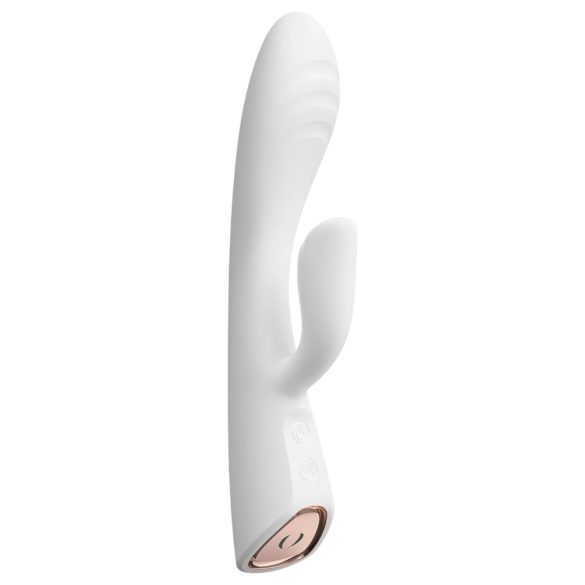 Dorcel Flexi Rabbit - grzejący wibrator z uszkami (biały)
