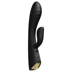   Dorcel Flexi Rabbit - ładowalny, podgrzewany wibrator z dźwignią łaskotek (czarny)