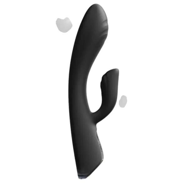 Dorcel Flexi Rabbit - rozgrzewający wibrator z ramieniem łechtaczki (czarny)