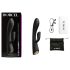 Dorcel Flexi Rabbit - czarny podgrzewany wibrator z funkcją stymulacji łechtaczki