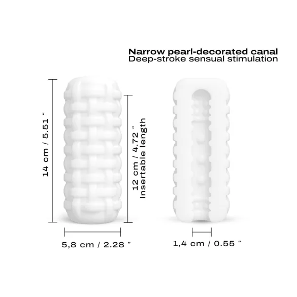 Dorcel Cup Tight - masturbator dla mężczyzn z perłowym kanałem (biały)