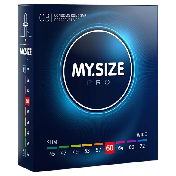 My.Size PRO - prezerwatywy o niestandardowym rozmiarze - 60 mm (3 szt.)