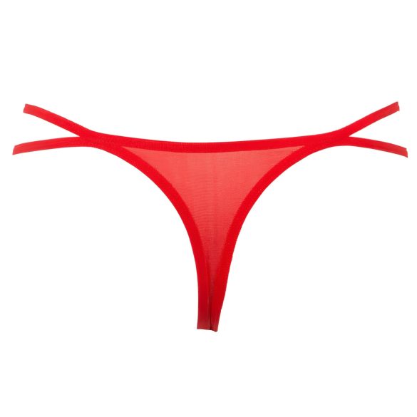 Panty Rose - tanga ukryta w róży - czerwone - rozmiar S-L