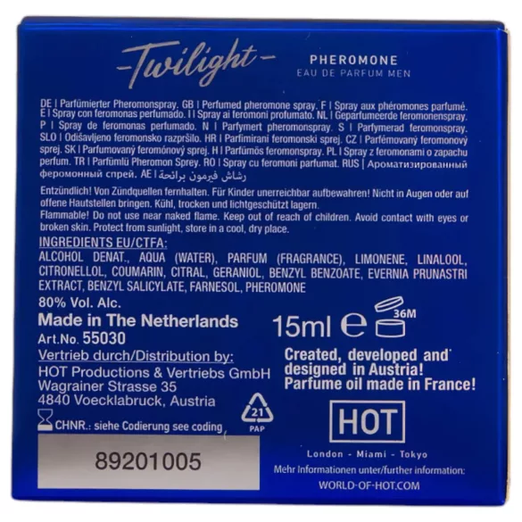 HOT Twilight - perfumy z feromonami dla mężczyzn - 15 ml - zapach