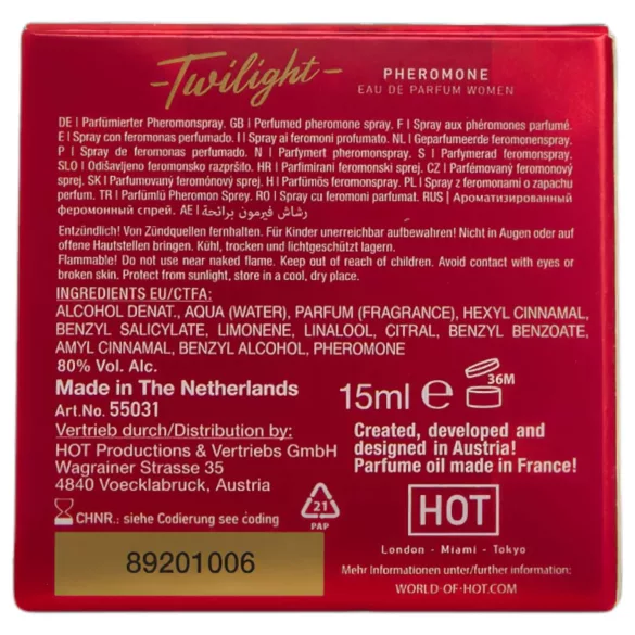 HOT Twilight - perfumy z feromonami dla kobiet - zapachowe - 15 ml