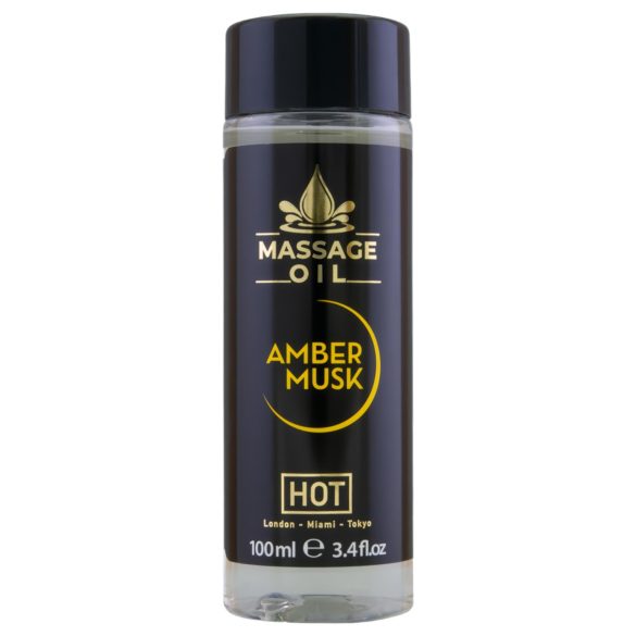HOT olejek do masażu i pielęgnacji skóry - bursztyn i piżmo (100 ml)