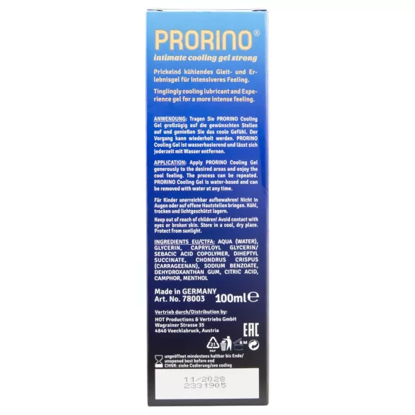 HOT Prorino - krem intymny dla mężczyzn - silnie chłodzący - 100ml