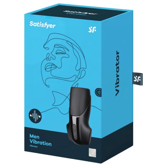Satisfyer Men Vibration - wibrator do żołędzi - ładowalny - czarny