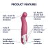Satisfyer Petting Hippo - wodoodporny wibrator akumulatorowy (różowy)