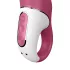 Satisfyer Petting Hippo - wibrator ładowany USB - wodoodporny - różowy