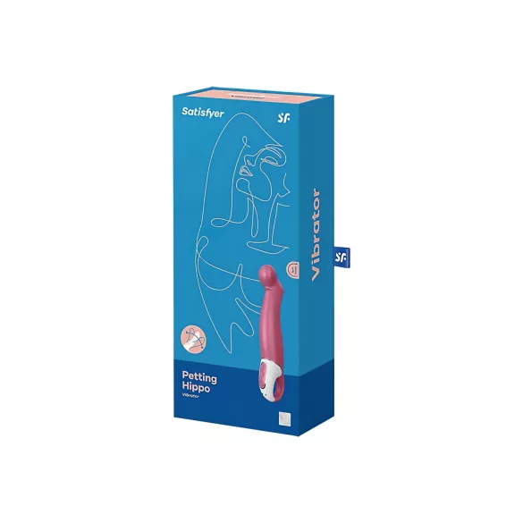 Satisfyer Petting Hippo - wibrator ładowany USB - wodoodporny - różowy