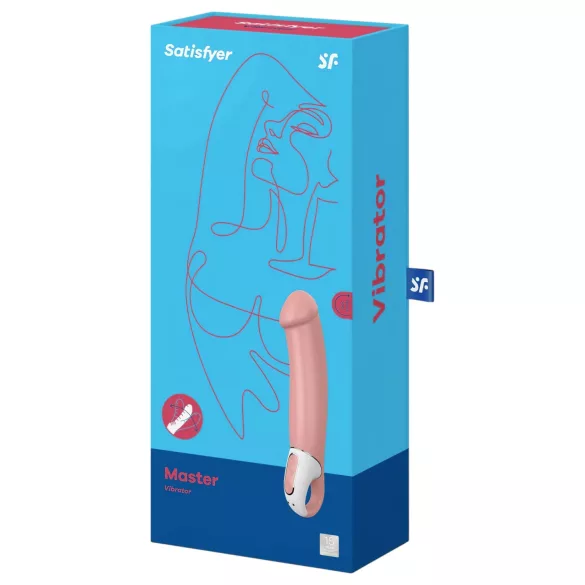 Satisfyer Master - wibrator wodoodporny ładowany akumulatorem - kolor naturalny