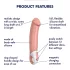 Satisfyer Master - wibrator wodoodporny ładowany akumulatorem - kolor naturalny