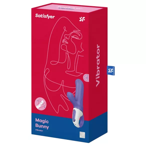 Satisfyer Magic Bunny - wodoodporny wibrator z wypustką na łechtaczkę (fioletowy)