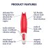 Satisfyer Power Flower - bezprzewodowy, wodoodporny wibrator (czerwony)