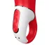 Satisfyer Power Flower - wibrator ładowany USB - wodoodporny - czerwony