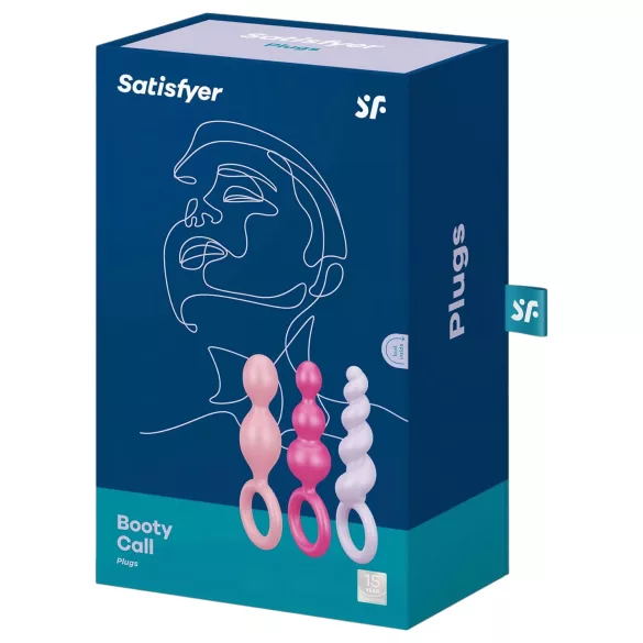 Satisfyer - zestaw korków analnych - 3 sztuki - silikon kolorowy