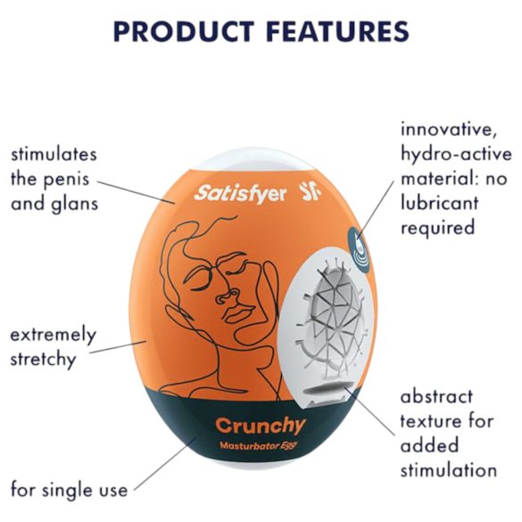 Satisfyer Egg Crunchy - masturbator jajko - silikonowa nakładka - 1 sztuka