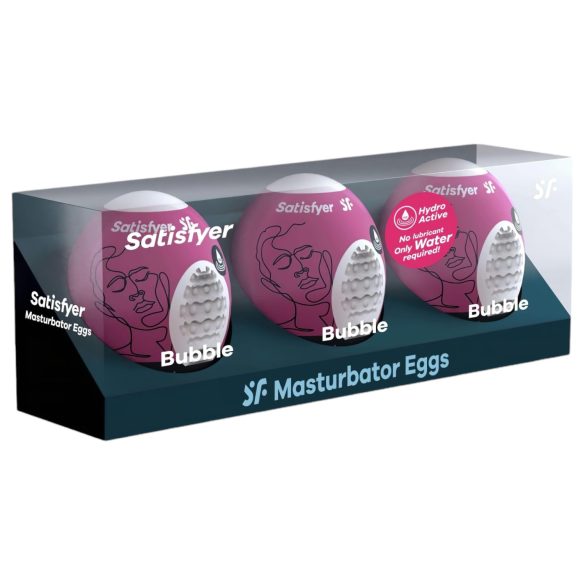 Satisfyer Egg Bubble - zestaw mastrubacyjny (3 szt.)