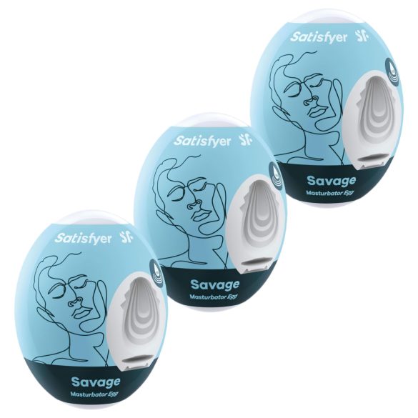 Satisfyer Egg Savage - zestaw masturbatorów (3 szt.)